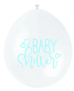 Ballonger - "Baby Shower" - Blå og Hvit
