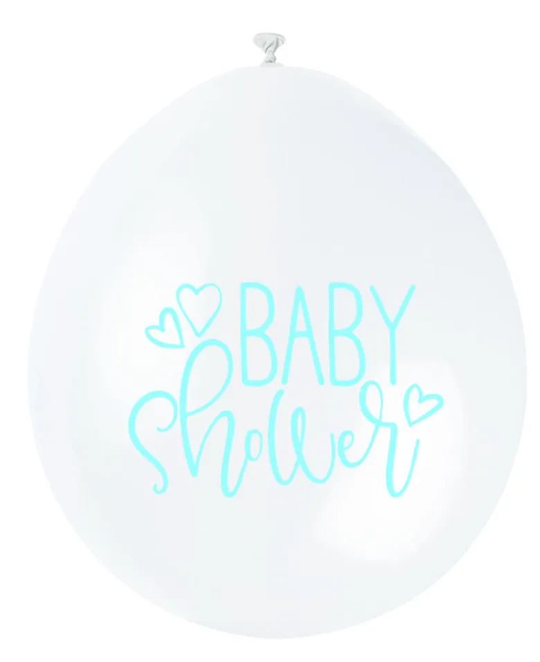 Ballonger - "Baby Shower" - Blå og Hvit
