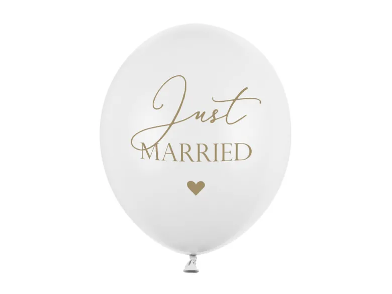 Ballonger - "Just Married" - Hvit