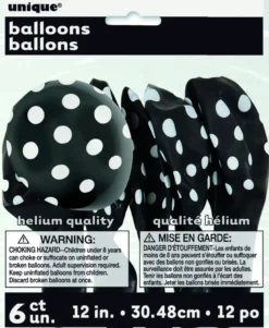 Ballonger med Prikker - Svart