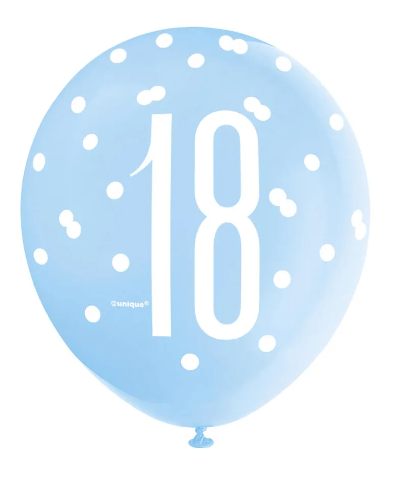 Ballonger - 18-årsdag - Blå & Sølv