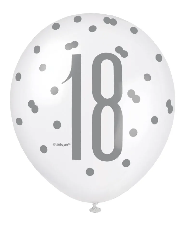 Ballonger - 18-årsdag - Blå & Sølv