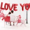 Ballongord - I LOVE YOU - Rød