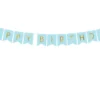 Blokkbanner - "Happy Birthday" - Lys Blå