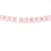 Blokkbanner - Happy Birthday - Lys Rosa