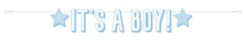 Bokstavbanner - "It's a Boy" - Blå
