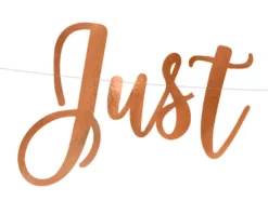 Bokstavbanner - Just Married - Rosegull