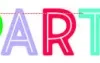 Bokstavbanner - "Party" - Flere Farger