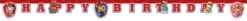 Bokstavbanner - Paw Patrol - Happy Bday