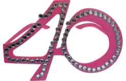 Briller - Diamant - 40-årsdag - Rosa