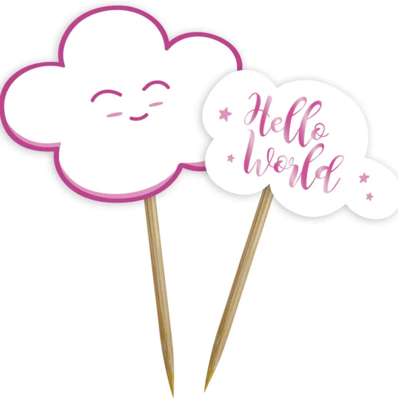 Cocktailpinner Picks - "Hello World"