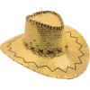 Cowboyhatt - Gull med paljetter