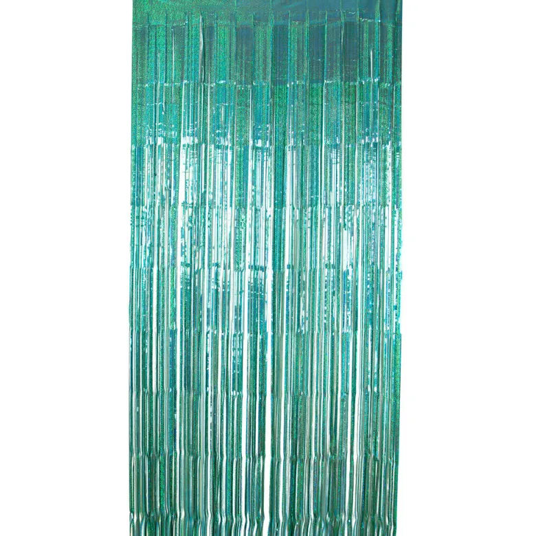 Dørgardin - Frynset - Sparkling Turquise