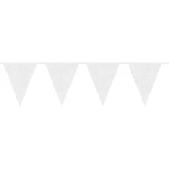 Flaggbanner - Glitter Hvit Iriserende