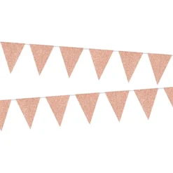 Flaggbanner - Glitter Rosegull - Papp