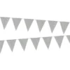 Flaggbanner - Glitter Sølv - Papp
