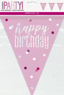 Flaggbanner - "Happy Birthday"