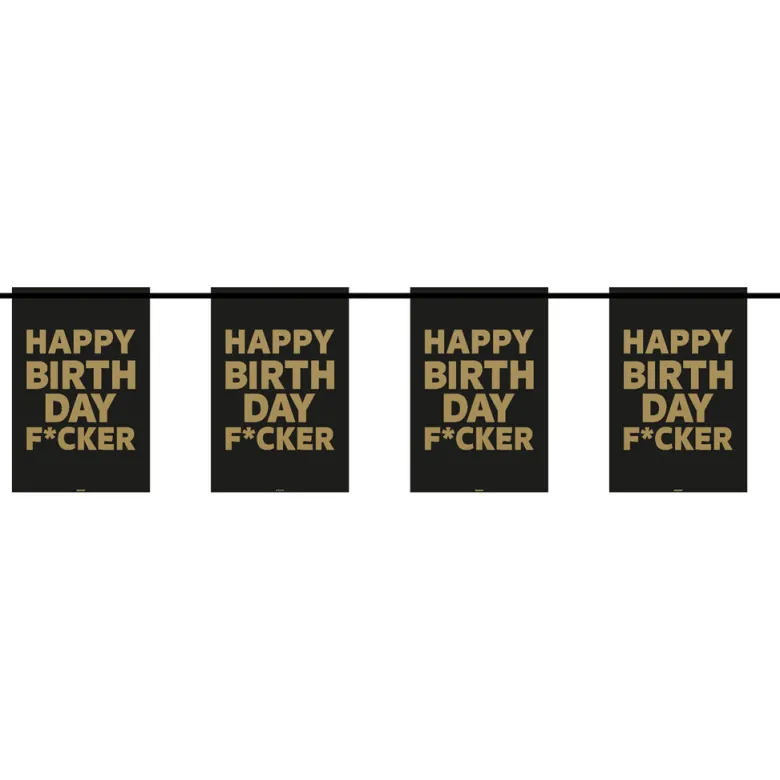 Flaggbanner - Happy Birthday F*cker