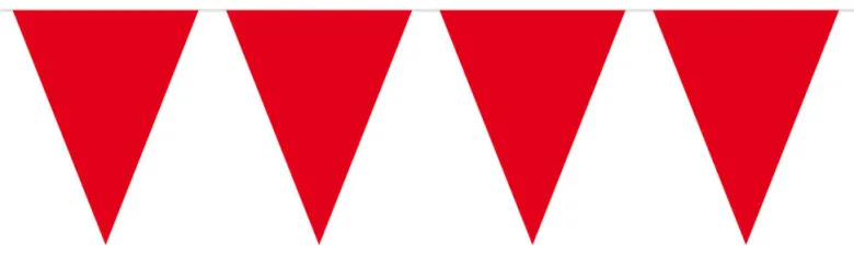 Flaggbanner - Rød - Plast