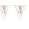 Flaggbanner - 70 År - Rosegull