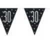 Flaggbanner - 30 År - Sort & Sølv