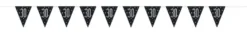 Flaggbanner - 30 År - Sort & Sølv