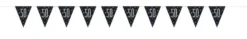 Flaggbanner - 50 År - Sort & Sølv