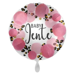 Folieballong - Baby Jente - Rosa Prikker
