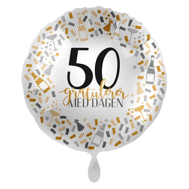 Folieballong - Gratulerer - 50 År