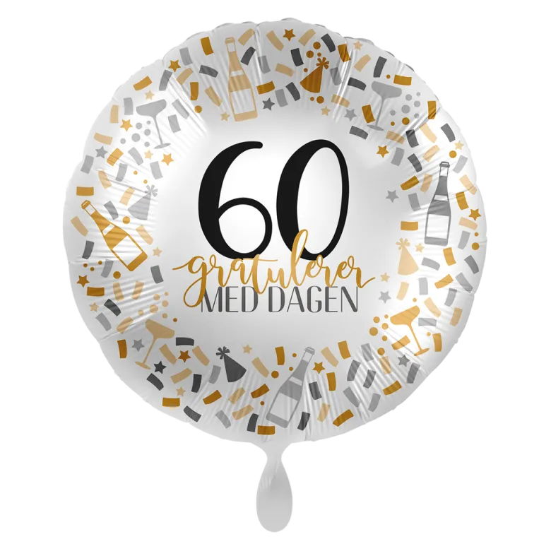 Folieballong - Gratulerer - 60 År