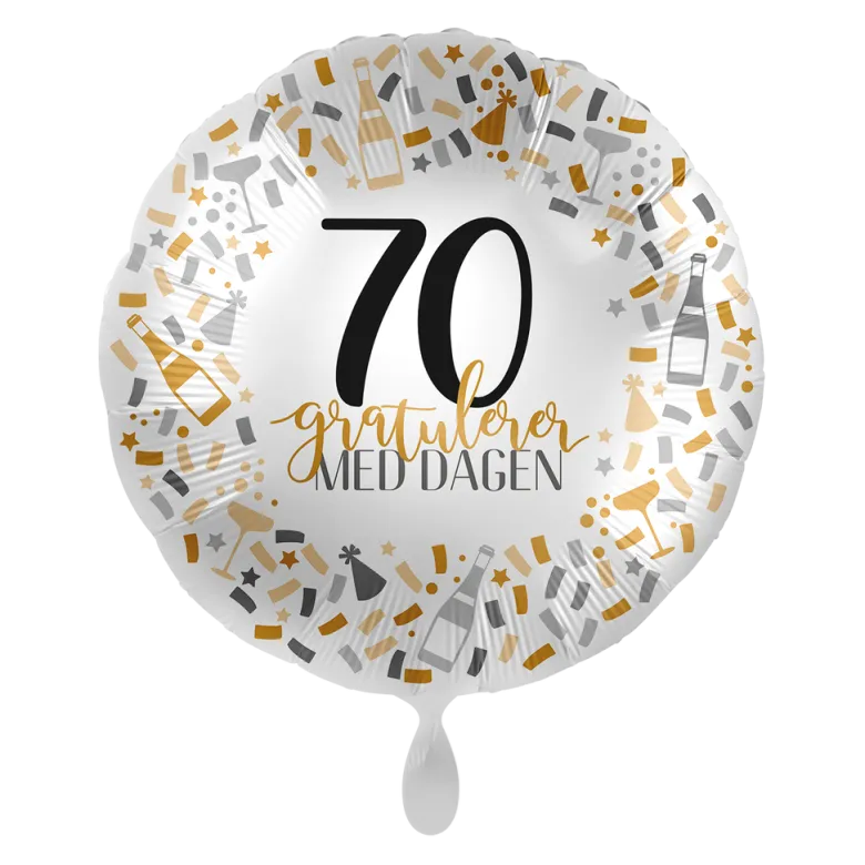 Folieballong - Gratulerer - 70 År