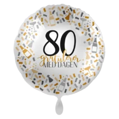 Folieballong - Gratulerer - 80 År