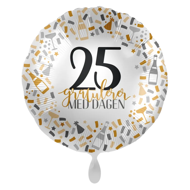 Folieballong - Gratulerer - 25 År