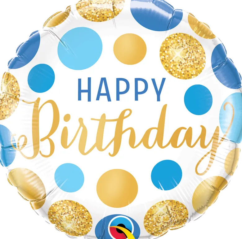 Folieballong - "Happy Birthday" Prikker