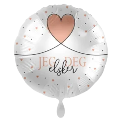 Folieballong - "Jeg Elsker Deg" - Hjerte
