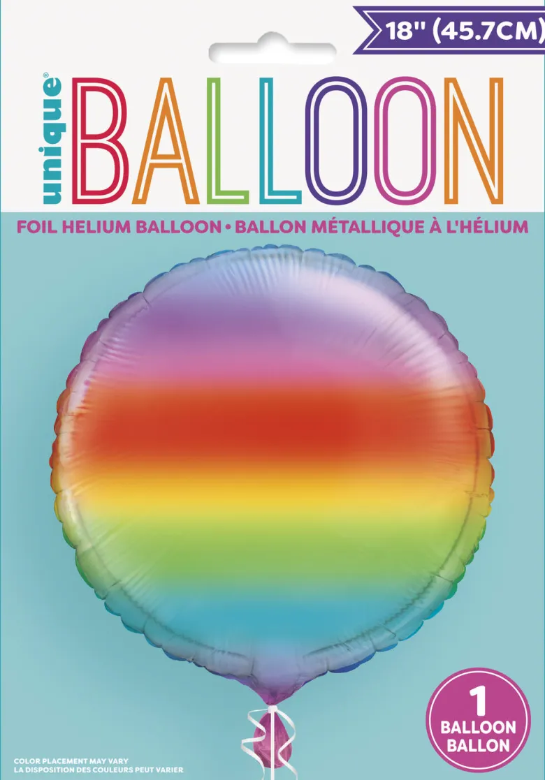 Folieballong - Regnbue