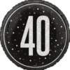 Folieballong - 40 År Sort