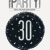 Folieballong - 30 År Sort