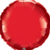 Folieballong Rund Premium - Rød Metallic