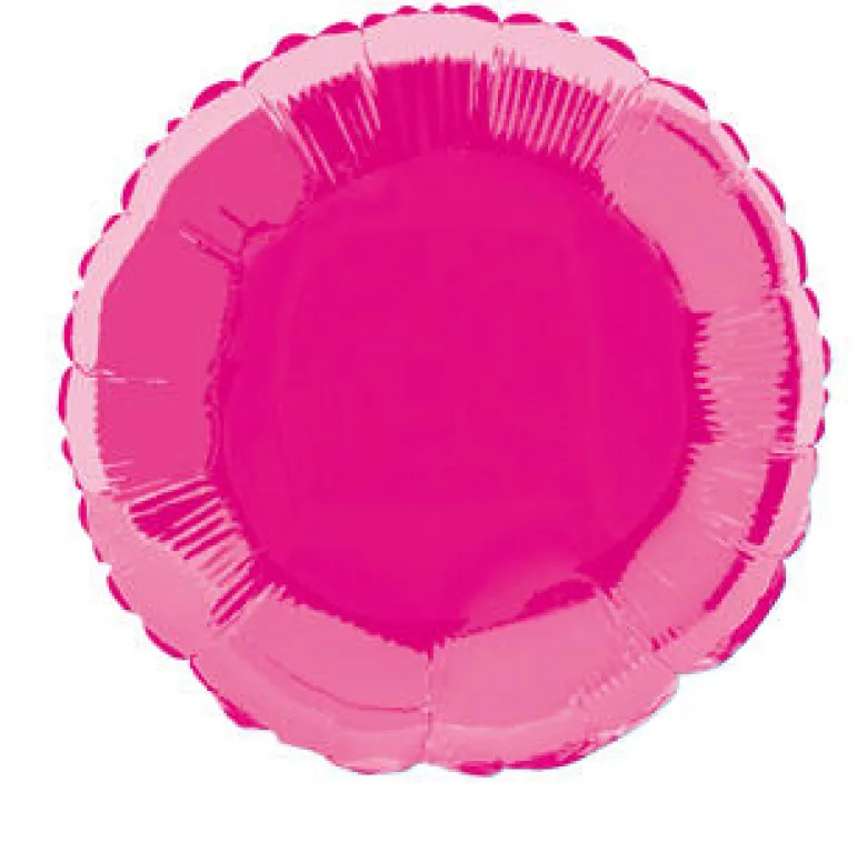 Folieballong - Rund - Rosa