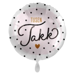 Folieballong - "Tusen Takk" - Prikker