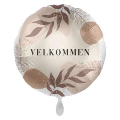 Folieballong - Velkommen - Brune Blader