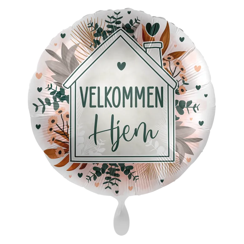 Folieballong - "Velkommen Hjem" - Hus