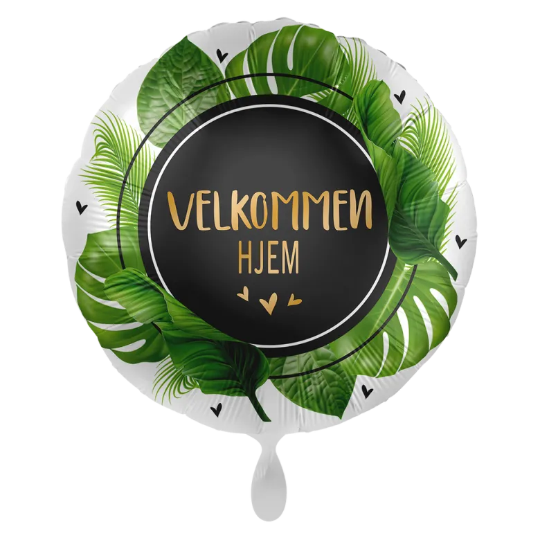 Folieballong - "Velkommen Hjem" - Palme