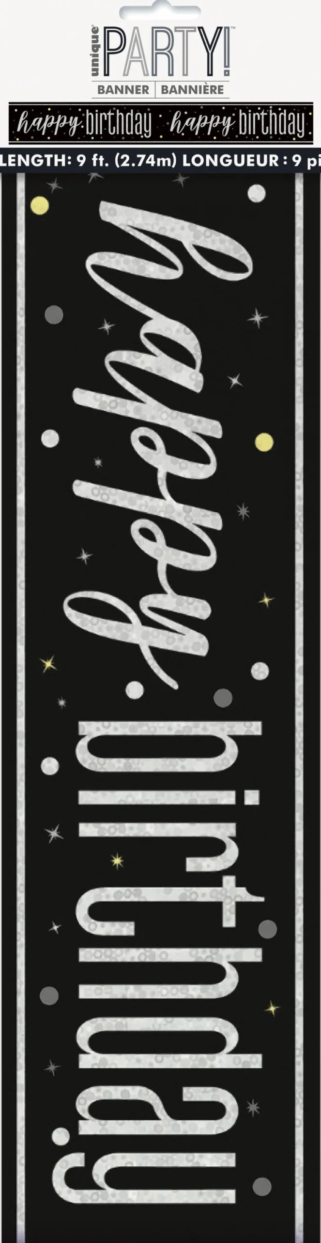 Foliebanner - "Happy Birthday"