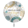 Gratulerer med dagen - Blå og gull