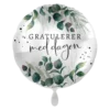 Gratulerer med dagen - Grønn floral