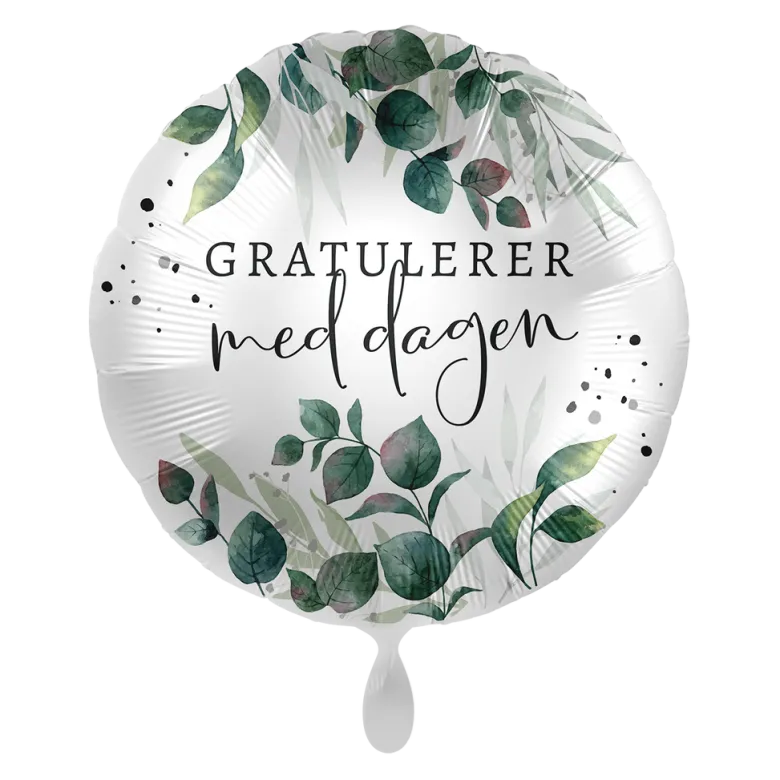 Gratulerer med dagen - Grønn floral