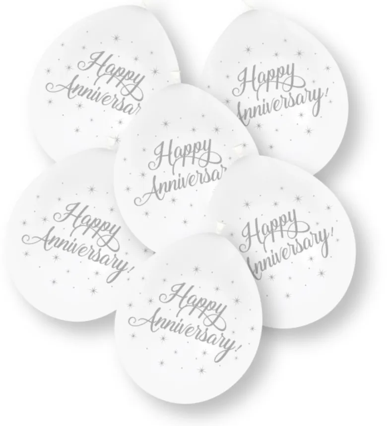 "Happy Anniversary" - Hvit m/sølv