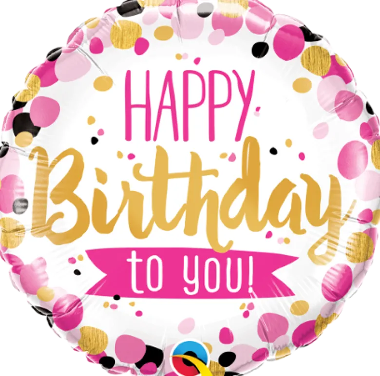 Happy Birthday To You Pink and Gold